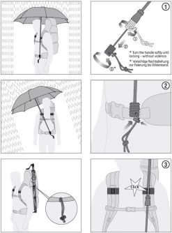EuroSchirm Swing Handsfree -Outdoor Soldes parapluie rando euro schirm swing handsfree 15