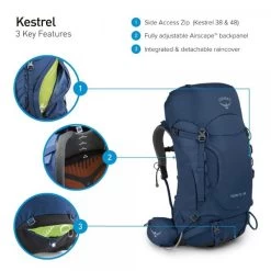 Osprey Kestrel 38 -Outdoor Soldes sac a dos osprey kestrel 38 19