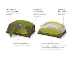 NEMO EQUIPMENT Nemo Aurora 3P + Footprint -Outdoor Soldes tente camping nemo equipment aurora 3p 08